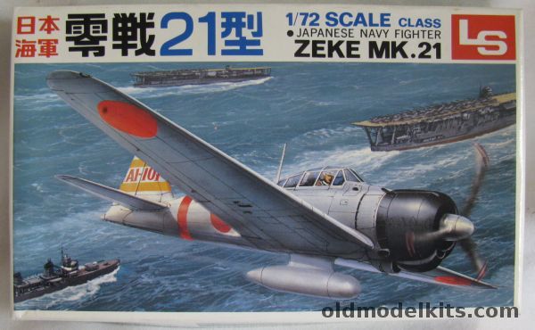 LS 1/72 Mitsubishi A6M2 Mark 21 Zeke Zero, B5 plastic model kit